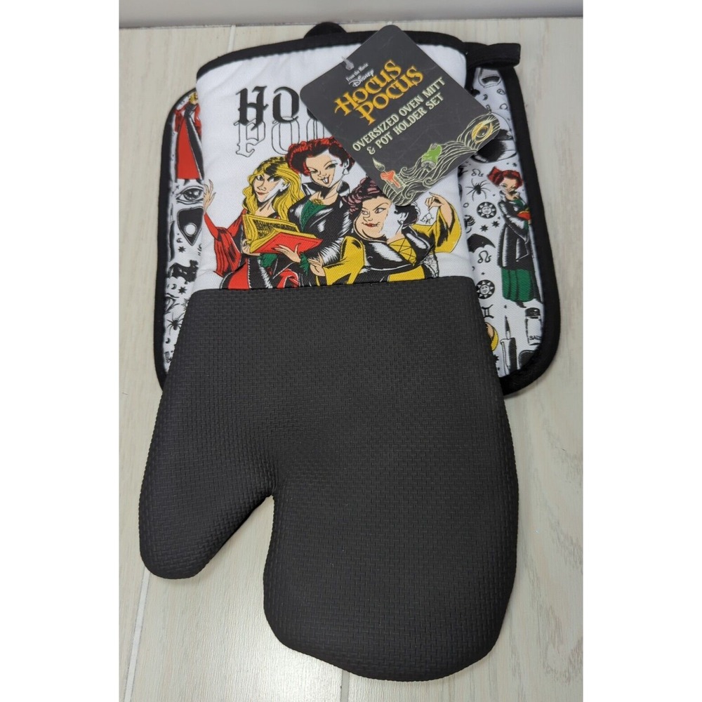 Hocus Pocus Kitchen pot holder hot pad oven mitt 2pc set NEW